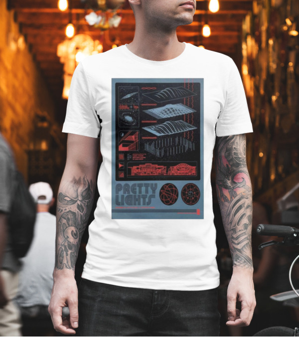 Pretty Lights Wintrust Arena Chicago December 30-31 2024 Event Futuristic Space Theme T-Shirt