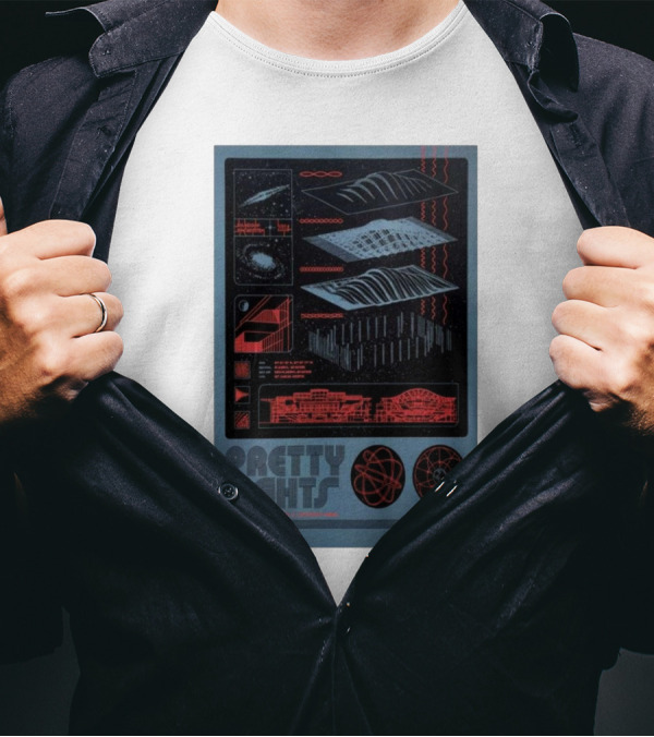 Pretty Lights Wintrust Arena Chicago December 30-31 2024 Event Futuristic Space Theme T-Shirt