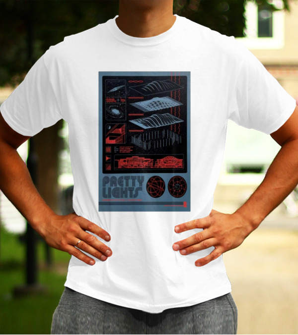 Pretty Lights Wintrust Arena Chicago December 30-31 2024 Event Futuristic Space Theme T-Shirt