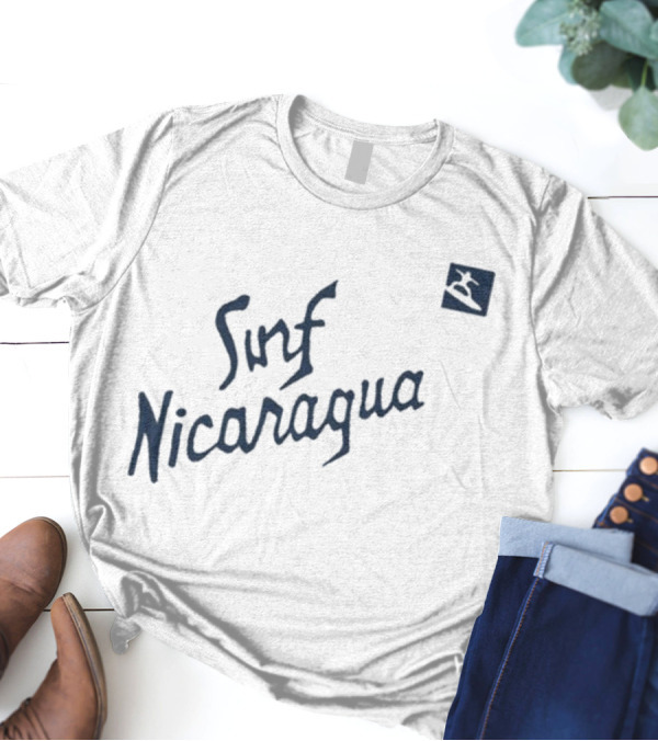 Real Genius Surf Nicaragua Surfboard Icon T-Shirt
