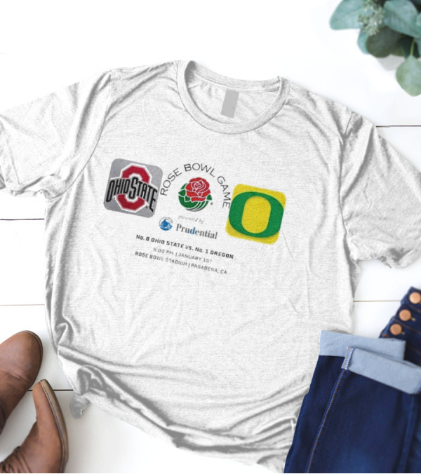 Rose Bowl Game Ohio State Buckeyes Vs Oregon Ducks January 1st 2025 Rose Bowl Stadium Pasadena CA T-Shirt