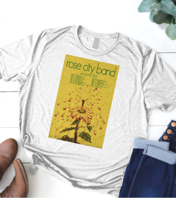 Rose City Band Spring Tour 2025 Seattle Portland Los Angeles San Diego Boise T-Shirt