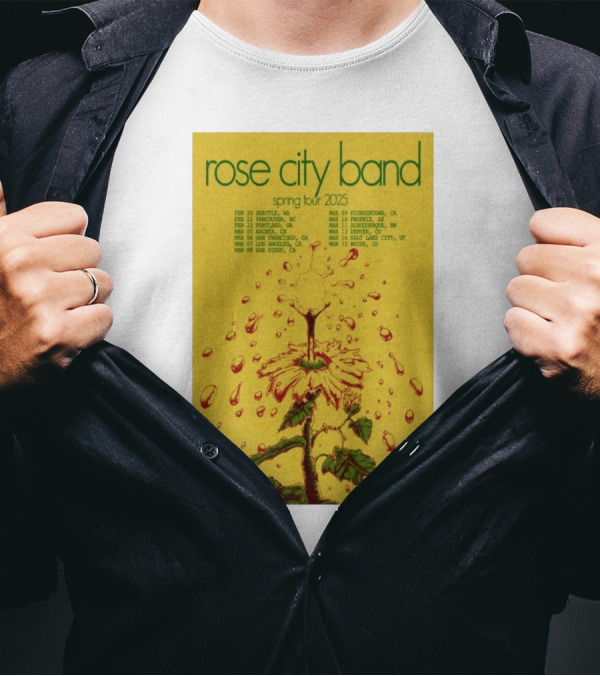 Rose City Band Spring Tour 2025 Seattle Portland Los Angeles San Diego Boise T-Shirt