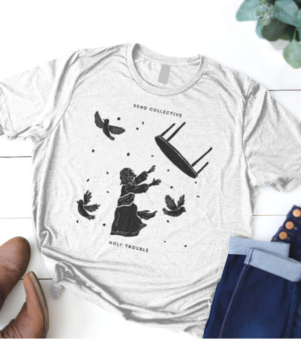 Rend Collective Holy Trouble Flying Table And Birds T-Shirt