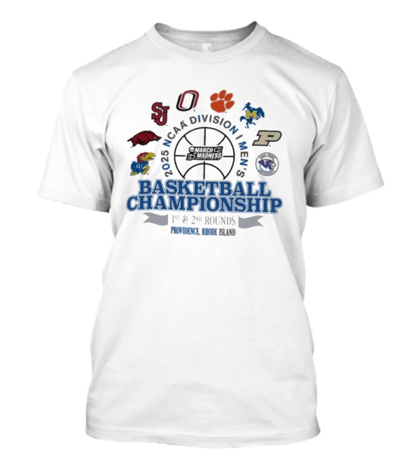 2025 NCAA Division I Men’s Basketball Championship Providence Rounds St John’s Ohio Clemson Arkansas Kansas Michigan Purdue Boston College T-Shirt