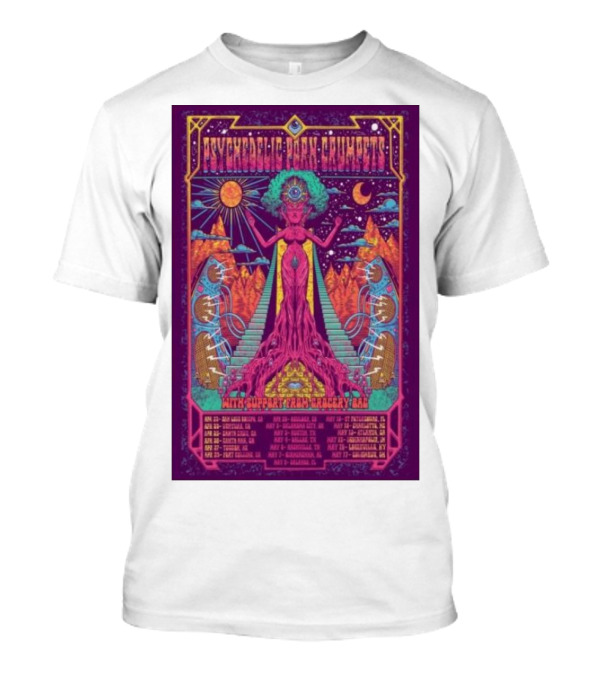 Psychedelic Porn Crumpets 2025 Tour Santa Ana April 26 With Support From Crocodylus T-Shirt