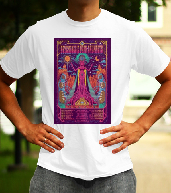Psychedelic Porn Crumpets 2025 Tour Santa Ana April 26 With Support From Crocodylus T-Shirt