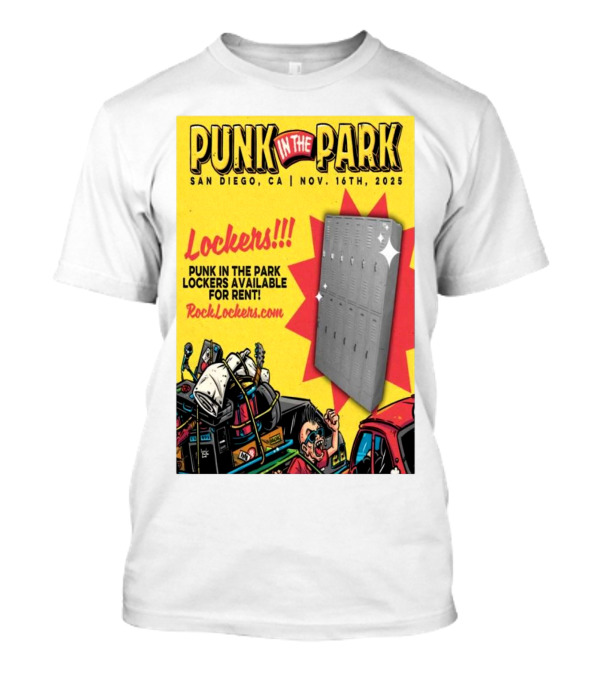 Punk In The Park San Diego CA Nov 16 2025 RockLockers.com Lockers Available For Rent T-Shirt