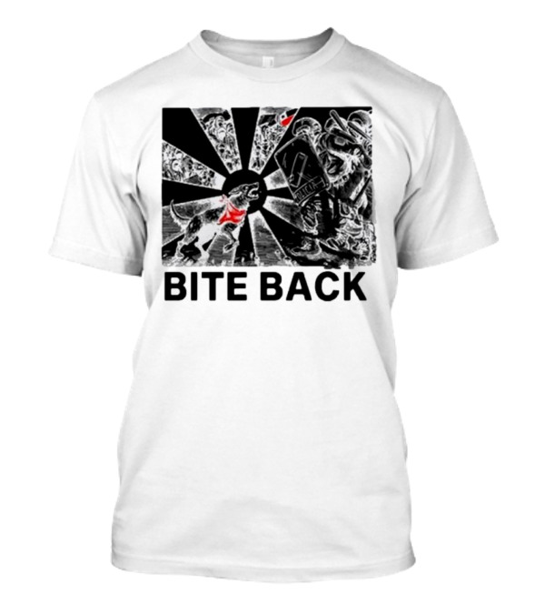 "Bite Back Punkwithacamera Dog Confronts Riot Police" T-Shirt