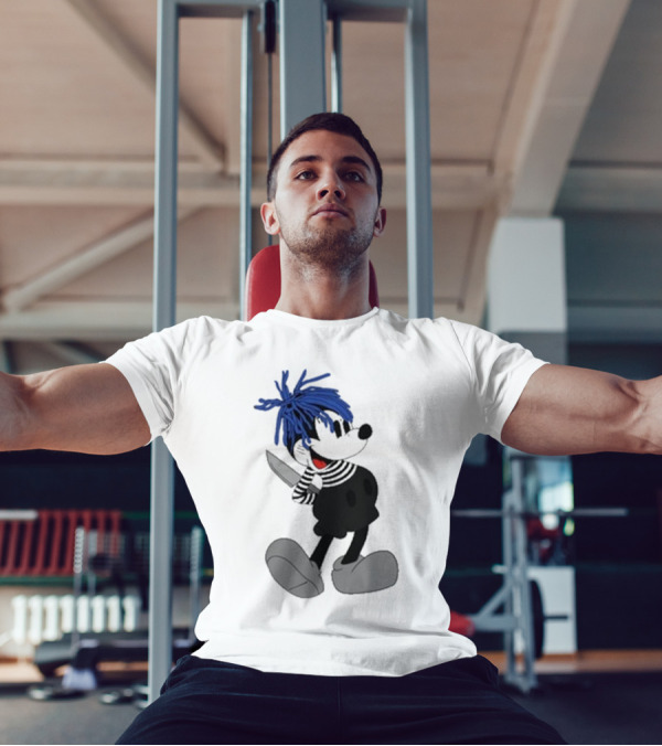 Revenge X Sad Knife Character With Blue Hair And Red Eyes T-Shirt