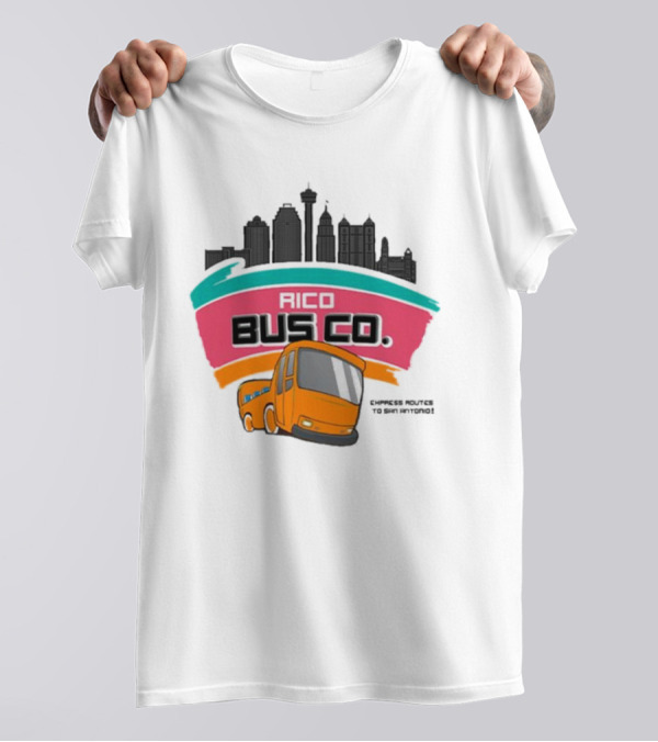 Rico Bus Co. Cypress Routes To San Antonio Skyline Bus Journey T-Shirt