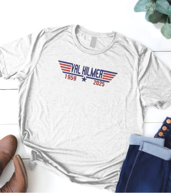 Val Kilmer Top Gun 1959 2025 Winged Star Motif T-Shirt