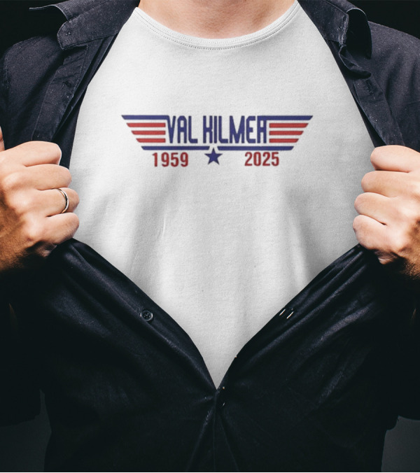 Val Kilmer Top Gun 1959 2025 Winged Star Motif T-Shirt