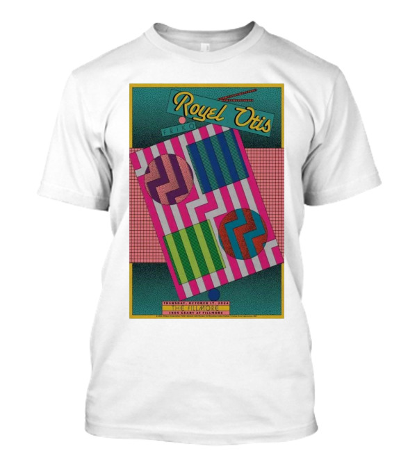 Royel Otis Friko Tour The Fillmore October 17 2024 San Francisco CA Vibrant Geometric Design T-Shirt