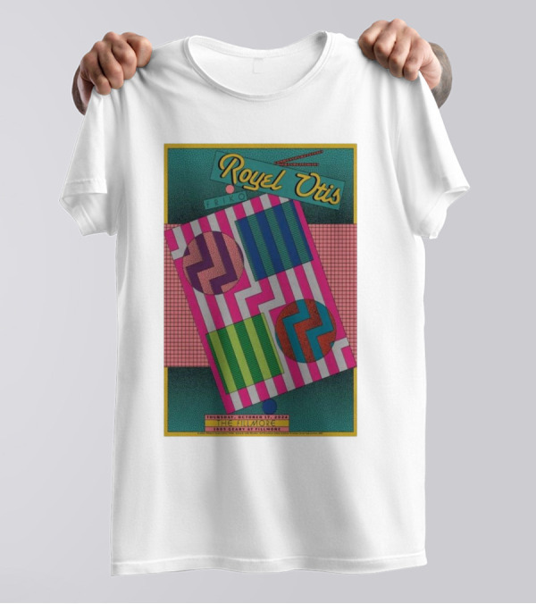 Royel Otis Friko Tour The Fillmore October 17 2024 San Francisco CA Vibrant Geometric Design T-Shirt