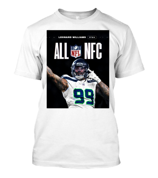 Leonard Williams PFWA All NFL NFC 99 Seahawks Player T-Shirt