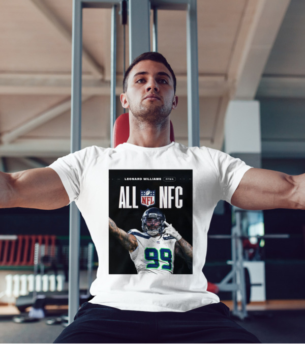 Leonard Williams PFWA All NFL NFC 99 Seahawks Player T-Shirt