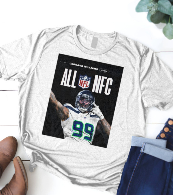 Leonard Williams PFWA All NFL NFC 99 Seahawks Player T-Shirt