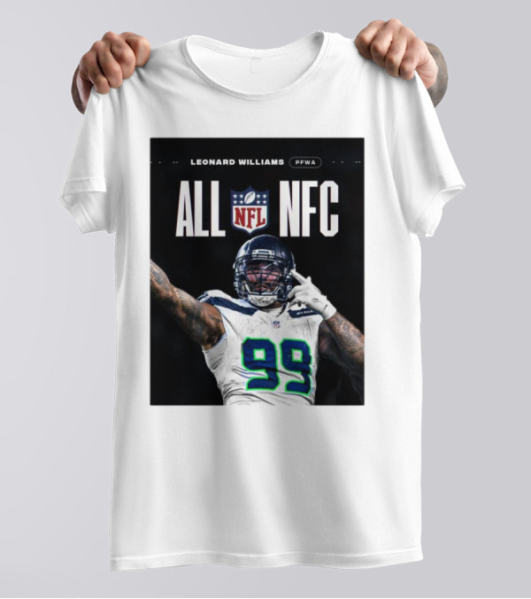 Leonard Williams PFWA All NFL NFC 99 Seahawks Player T-Shirt