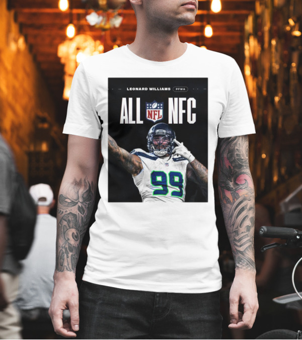 Leonard Williams PFWA All NFL NFC 99 Seahawks Player T-Shirt