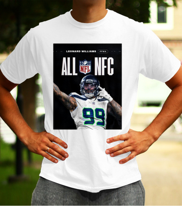 Leonard Williams PFWA All NFL NFC 99 Seahawks Player T-Shirt