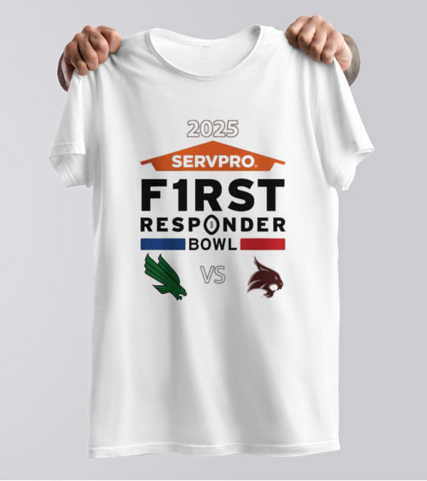 Servpro First Responder Bowl 2025 North Texas Mean Green Vs Texas State Bobcats January 3 Dallas Texas Matchup T-Shirt