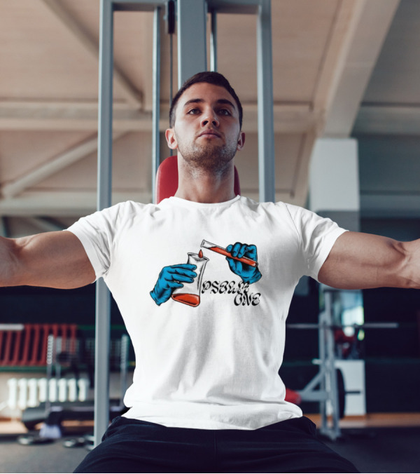 Science Of Psalm Blue Hands With Red Test Tube And Droplet T-Shirt