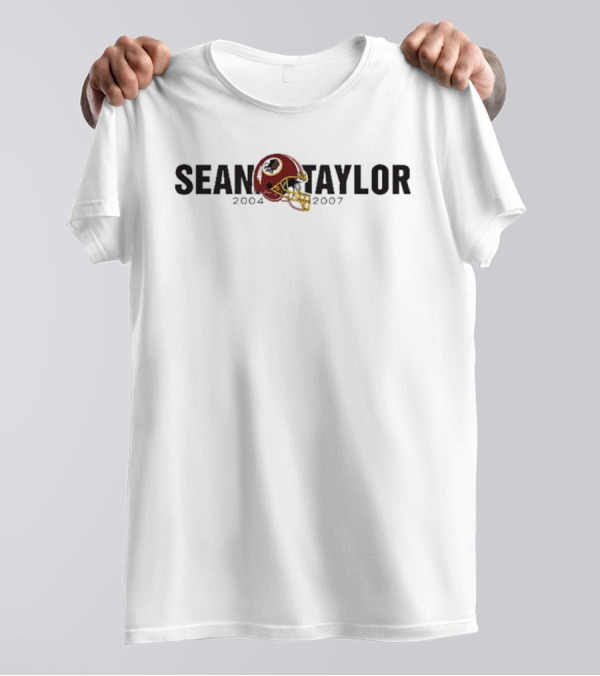 Sean Taylor 2004 2007 Washington Commanders Helmet Tribute T-Shirt