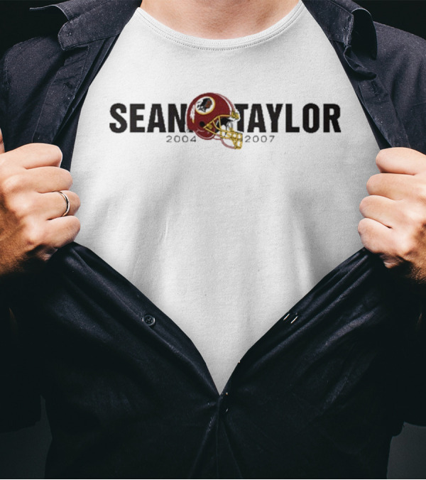 Sean Taylor 2004 2007 Washington Commanders Helmet Tribute T-Shirt
