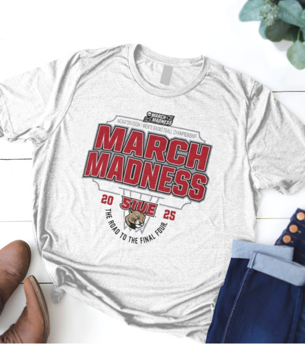 SIU Edwardsville Cougars 2025 NCAA March Madness The Road To The Final Four T-Shirt