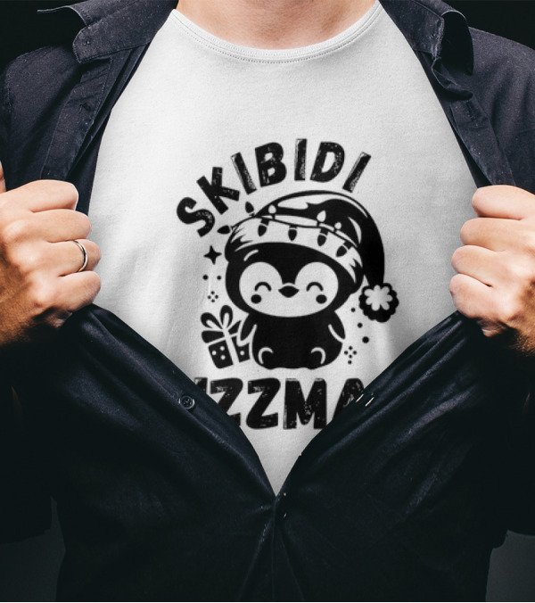 Love Skibidi Rizzmas Christmas Penguin T-Shirt
