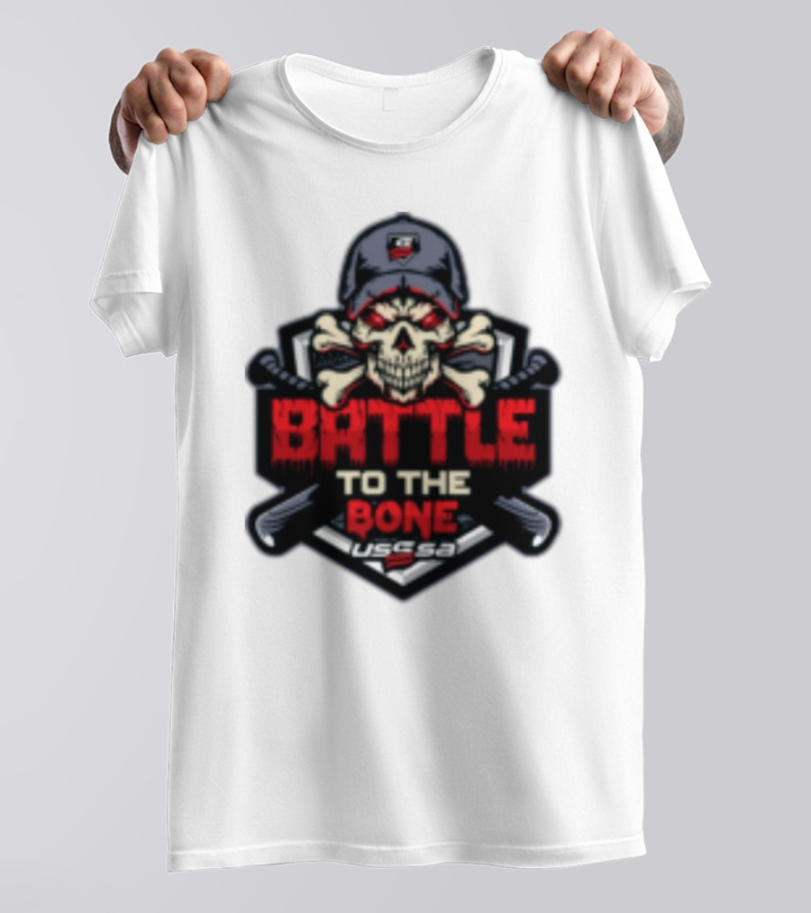 Battle To The Bone USSSA Skull And Crossbones March 21-23 2025 T-Shirt