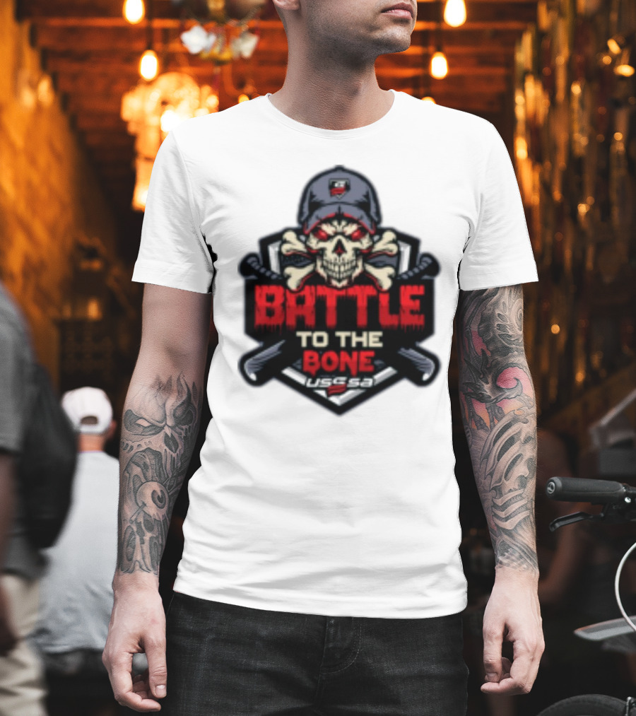 Battle To The Bone USSSA Skull And Crossbones March 21-23 2025 T-Shirt