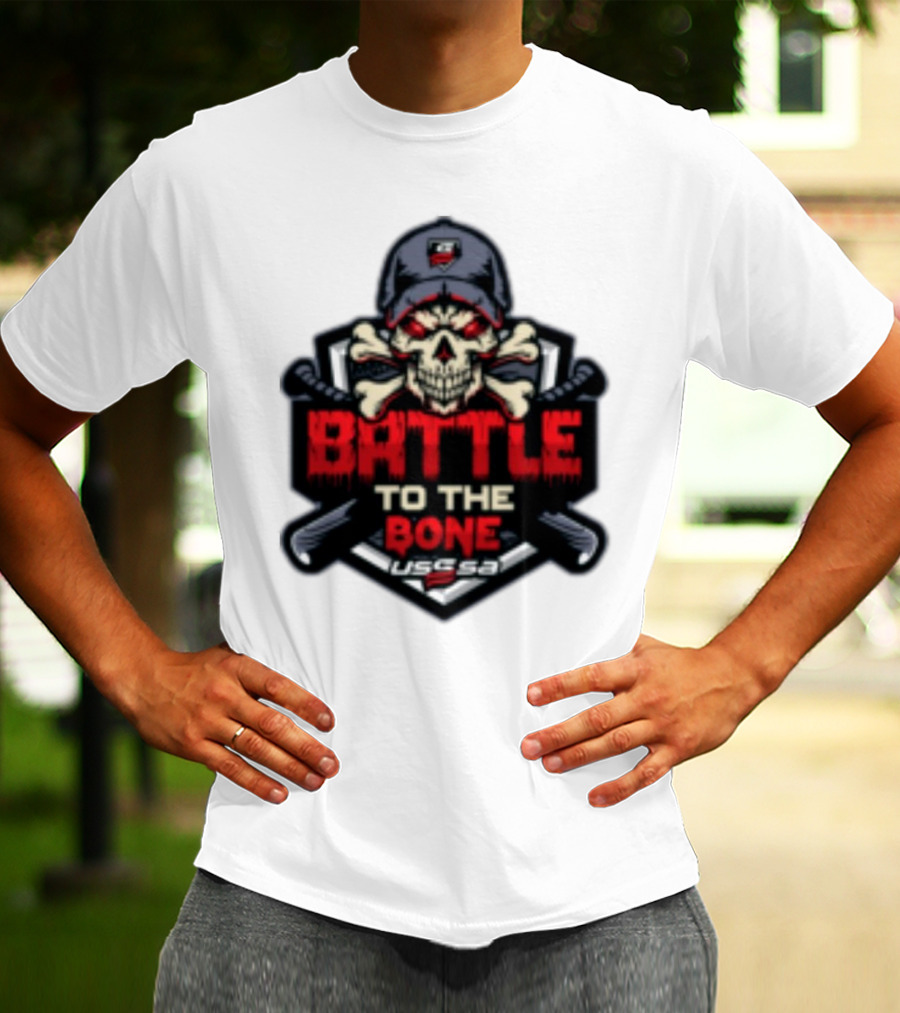 Battle To The Bone USSSA Skull And Crossbones March 21-23 2025 T-Shirt