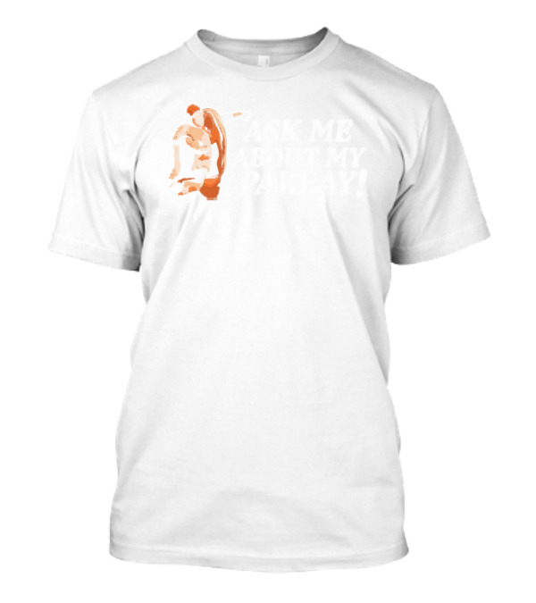 Ask Me About My Parlay Wrestling Pose Graphic Beige And Brown T-Shirt