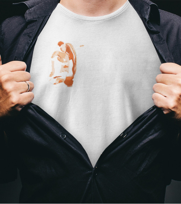 Ask Me About My Parlay Wrestling Pose Graphic Beige And Brown T-Shirt
