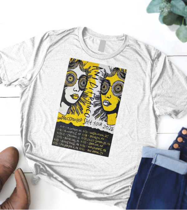 Ani DiFranco Unprecedented Sh!t Tour 2025 Milwaukee Minneapolis Chicago Dates T-Shirt