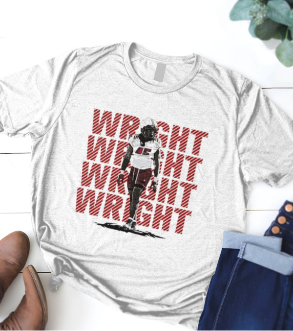 Wright Football Gameday Player Red Athletic Repetition T-Shirt