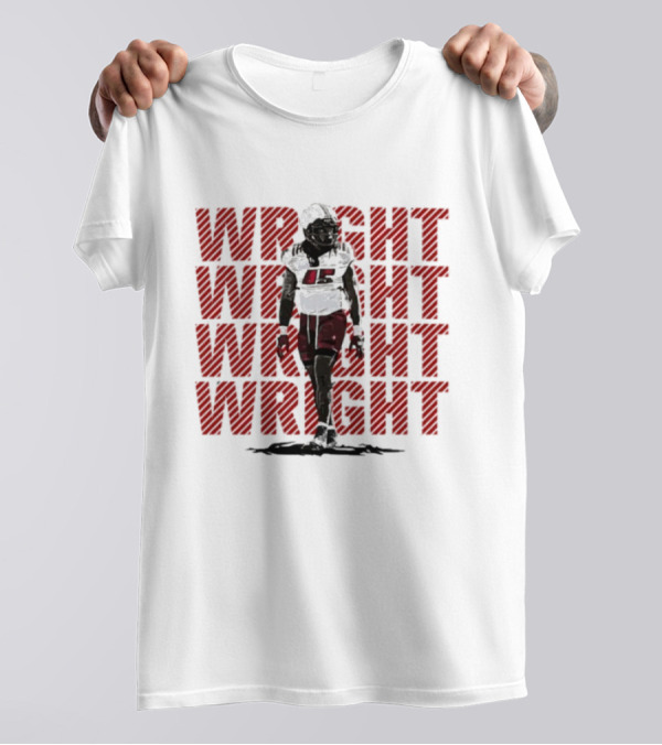 Wright Football Gameday Player Red Athletic Repetition T-Shirt