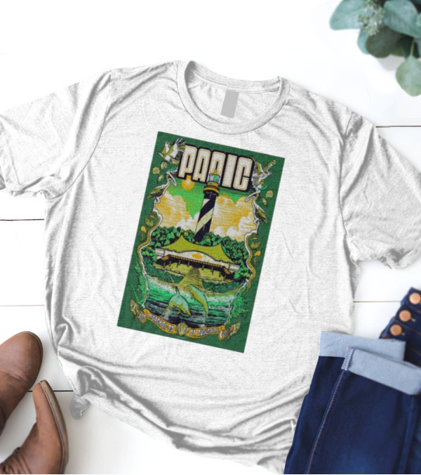 Widespread Panic March 21-23 2025 St. Augustine Lighthouse Dolphins Show T-Shirt