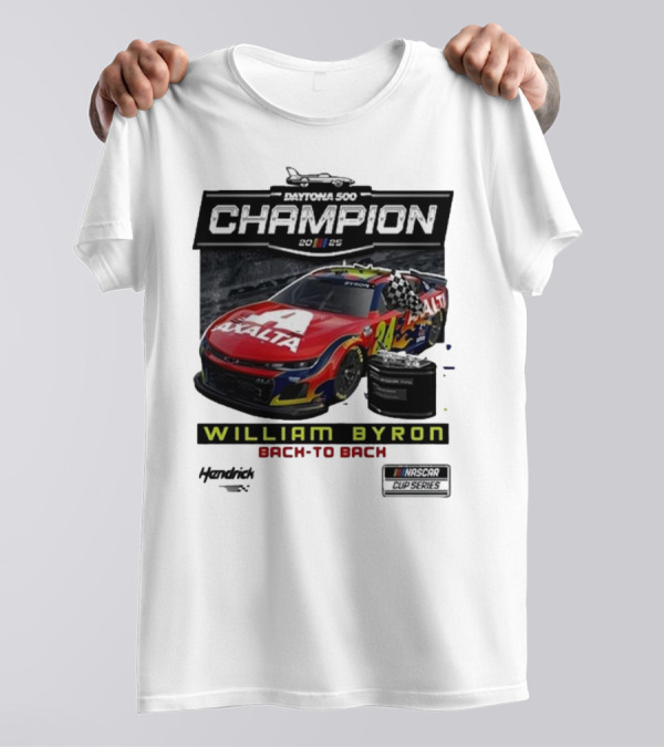 Daytona 500 Champion 2025 William Byron Back To Back NASCAR Cup Series T-Shirt