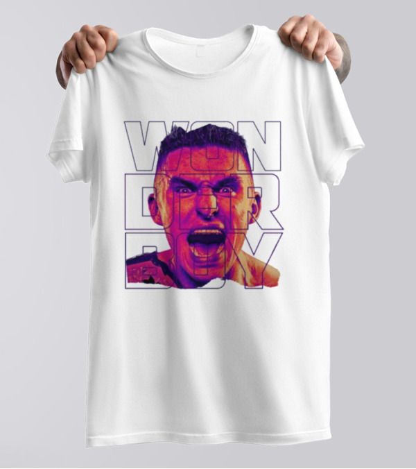 Wonderboy Brian Morris Deranged Bold Typography Expression T-Shirt