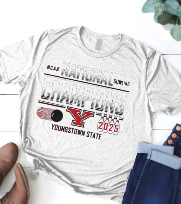 Youngstown State Penguins Bowling 2025 Ncaa Champions T-Shirt