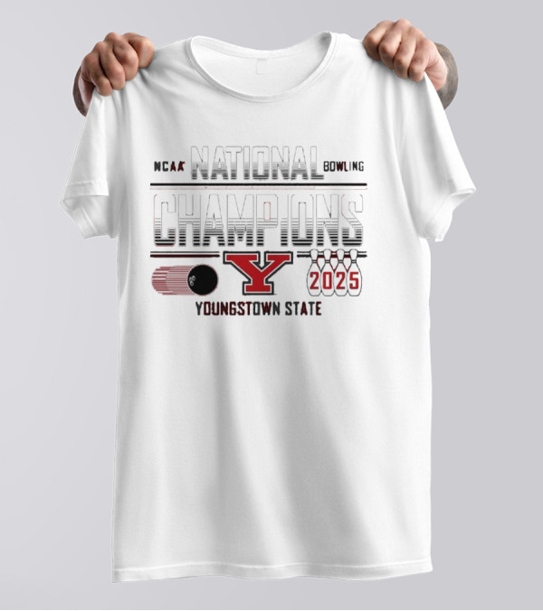 Youngstown State Penguins Bowling 2025 Ncaa Champions T-Shirt