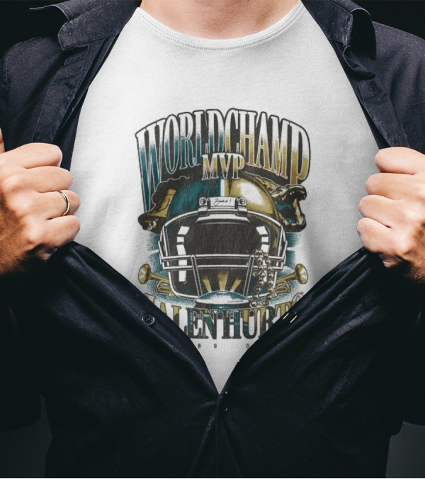 World Champ MVP Jalen Hurts Helmet Design T-Shirt