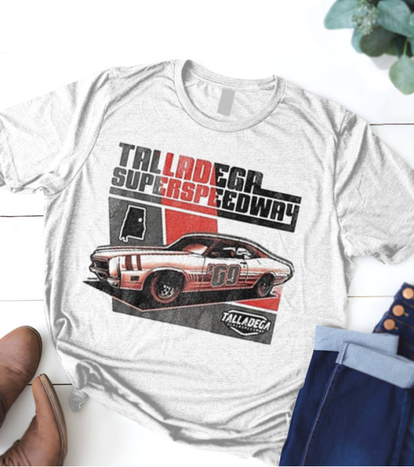 Talladega Superspeedway 69 Retro Racecar Design T-Shirt