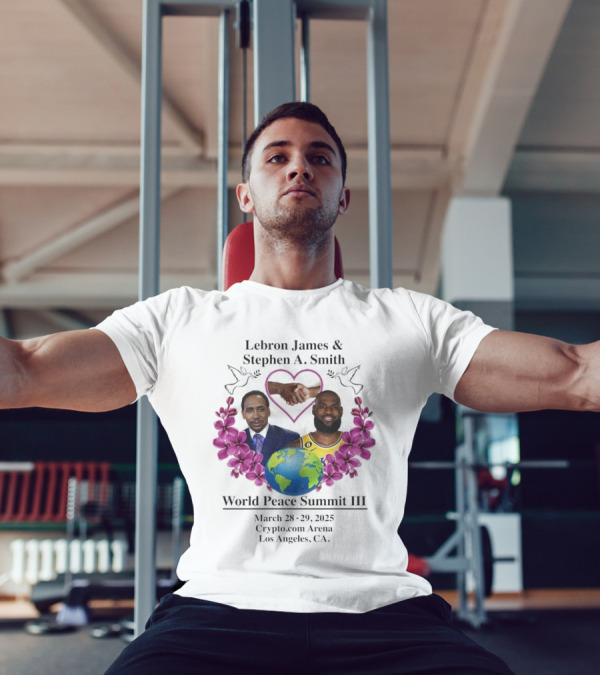 Lebron James Stephen A. Smith World Peace Summit III March 18-20 2025 Crypto.com Arena Los Angeles T-Shirt