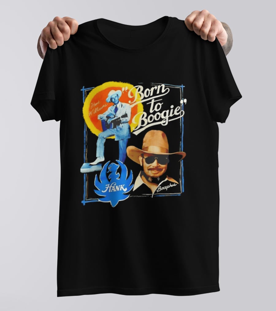 Hank Williams Bocephus Born To Boogie Music Legends T-Shirt