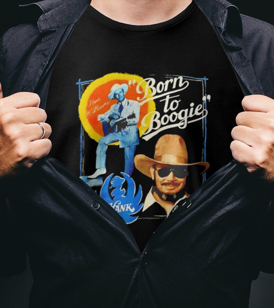 Hank Williams Bocephus Born To Boogie Music Legends T-Shirt