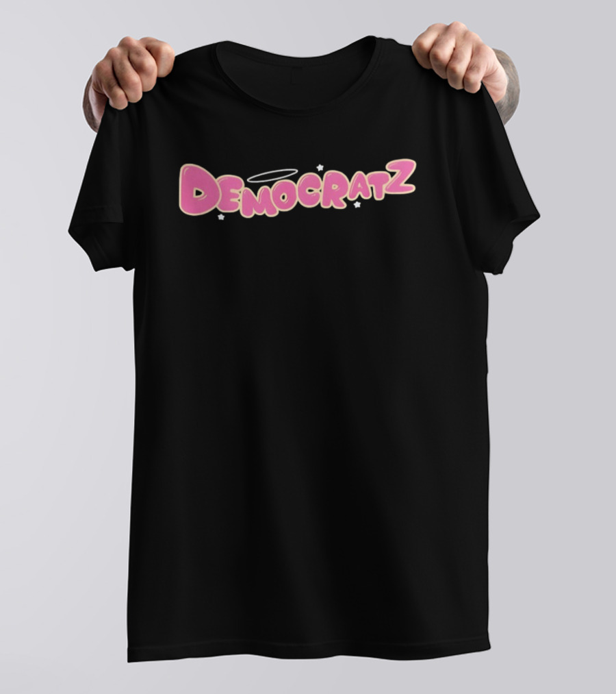 Democratz Democratic Party Pink Halo Comic T-Shirt